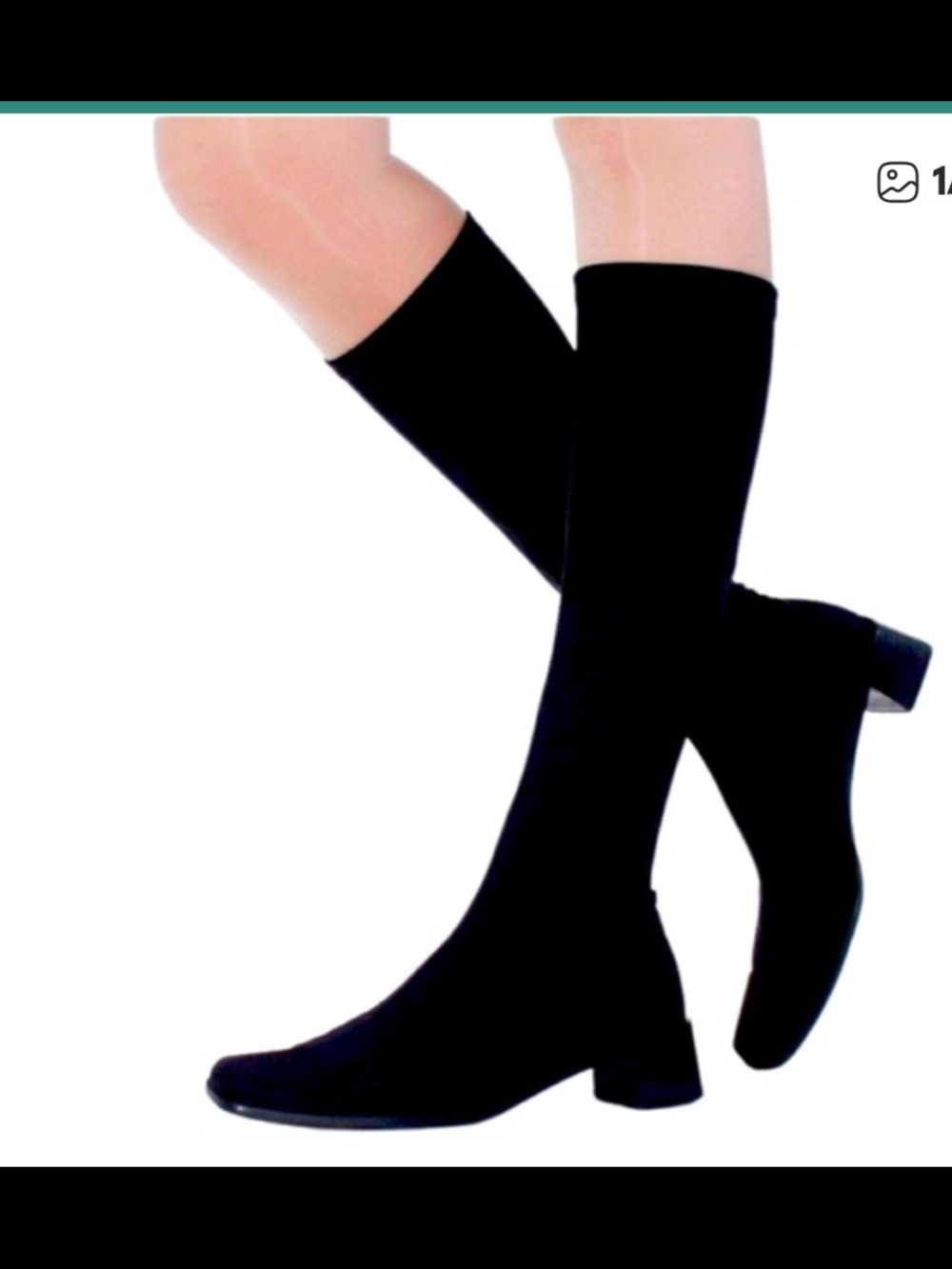 Paul Green Black Stretch Knee High Boots